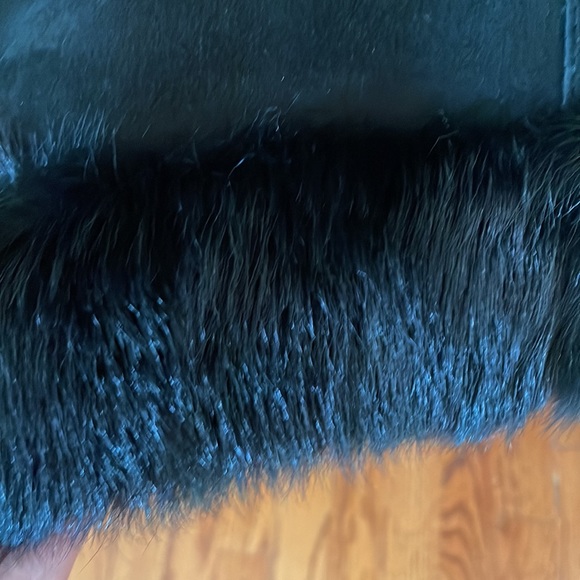 Black shearling jacket by Ferre from Belgrade, Serbia - Picture 7 of 12